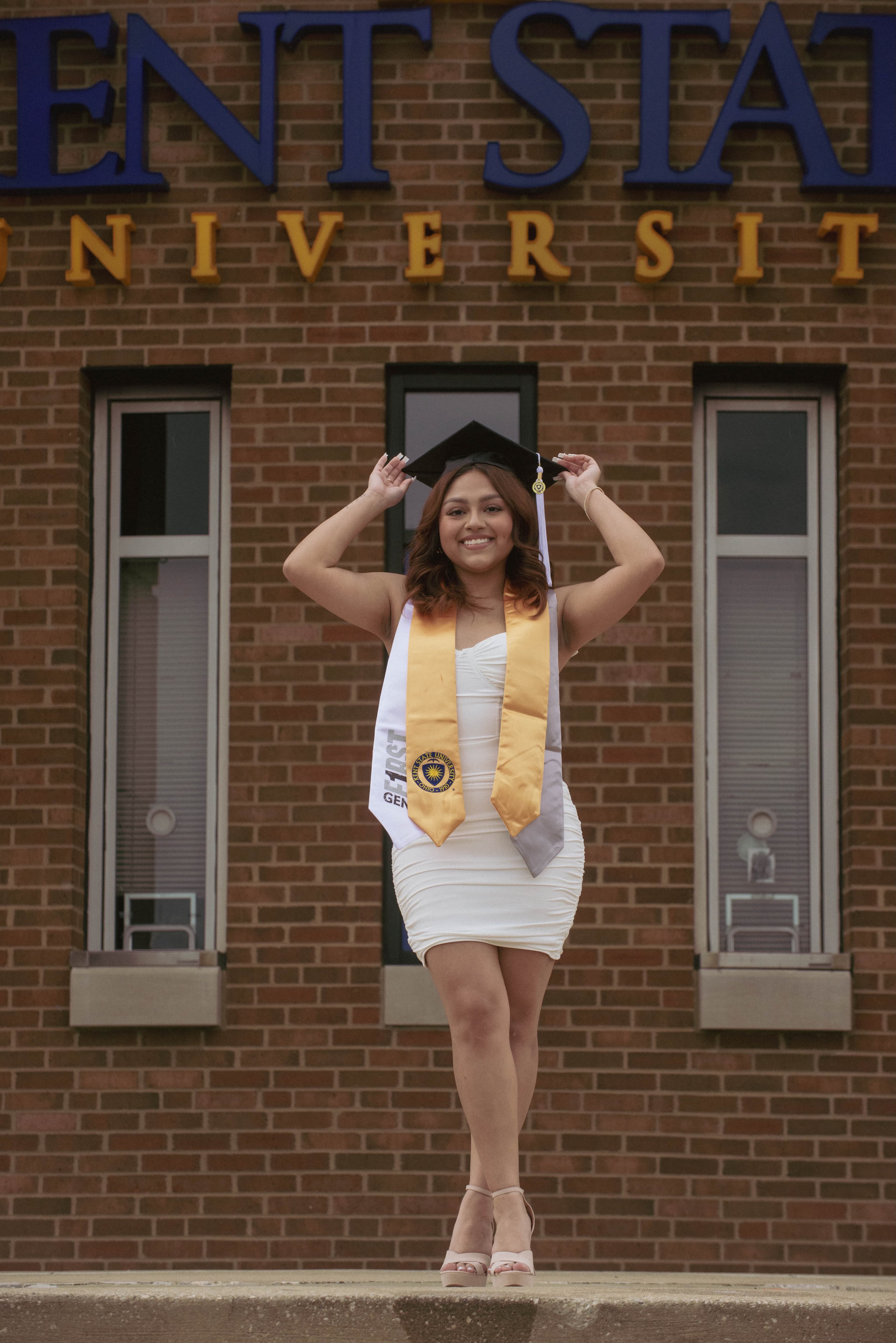 Graduation portrait at Kent State University